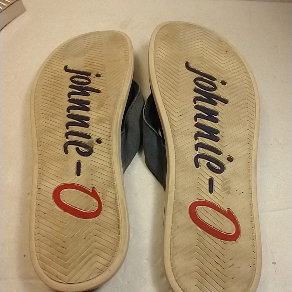 Johnnie-O Dockside Blue Flip Flops Sandals Men's sz 13M.